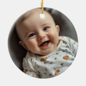 Disco Ball Weihnachtsbaum Baby's First Christmas Keramik Ornament (Hinten)