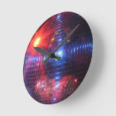 Disco ball with laser beams runde wanduhr (Winkel)