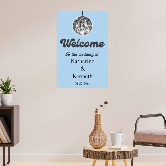 Disco Balls Begrüßung Poster (Wohnzimmer 3)