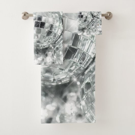 Disco Balls Glam #1 #retro #wall #art Badhandtuch Set (Insitu)