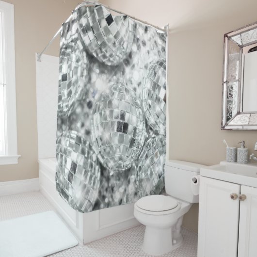 Disco Balls Glam #1 #retro #wall #art Duschvorhang (Beispiel)