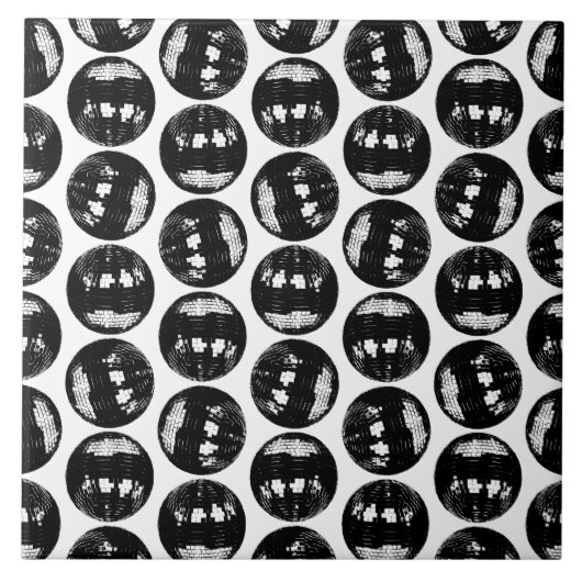 Disco Balls Mirror Ball Pattern CUSTOM BG FARBE Fliese (Vorderseite)