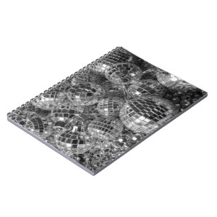 Disco Balls Schwarzweiß-Foto Notizblock