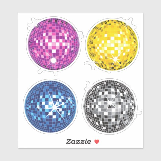 Disco Balls Sticker Set (Blatt)