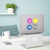 Disco Balls Sticker Set (Laptop auf Schreibtisch)