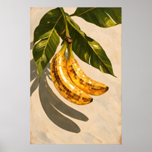 Disco-Banane-Poster, Retro-Funky-Frucht-Wandkunst Poster