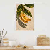 Disco-Banane-Poster, Retro-Funky-Frucht-Wandkunst Poster (Küche)