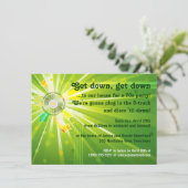 Disco beleuchtet 70er Party Einladung (Stehend Vorderseite)