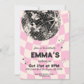 Disco Birthday Invite Einladung (Vorderseite)