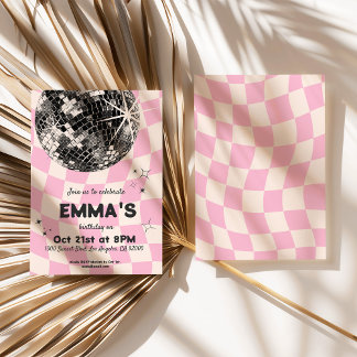 Disco Birthday Invite Einladung