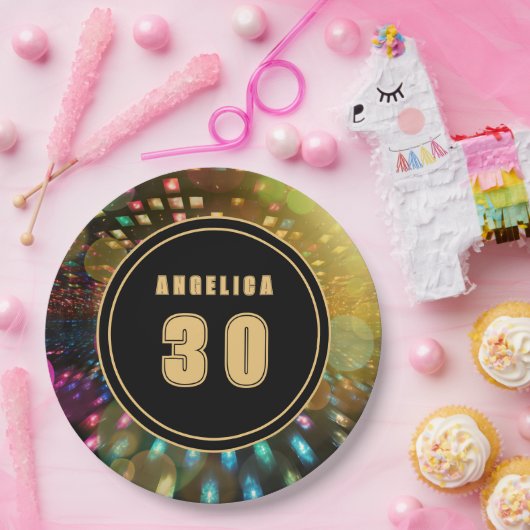 Disco Birthday Pappteller (Party)
