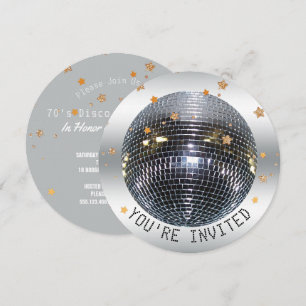 Disco Birthday Party   Disco Dance Party Circle Einladung