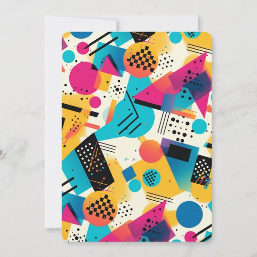 Disco Birthday Party Einladung (Rückseite)