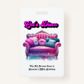 Disco Birthday Party VIP Pass - Disco-Party Lassen Ausweis (Vorderseite)