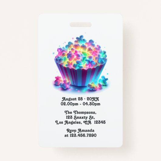 Disco Birthday Party VIP Pass - Disco-Party Lassen Ausweis (Rückseite)