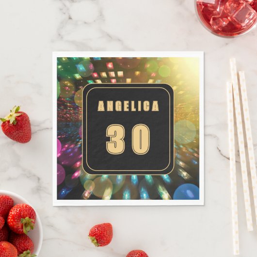 Disco Birthday Serviette (Beispiel)