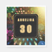 Disco Birthday Serviette (Vorderseite)