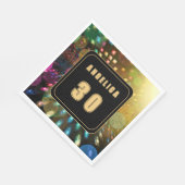 Disco Birthday Serviette (Ecke)