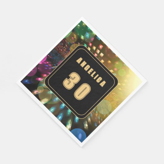 Disco Birthday Serviette (Ecke)