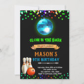 Disco-Bowling-Geburtstagsveranstaltung Einladung (Vorderseite)