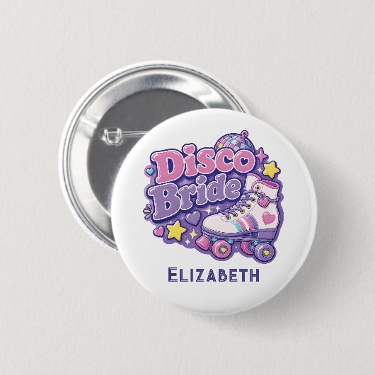 Disco-Braut Y2K-Junggesellinnenabschied Button (Vorne & Hinten)