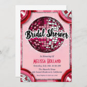 Disco-Brautdusche Einladung (Vorne/Hinten)