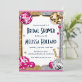 Disco-Brautdusche Einladung (Stehend Vorderseite)