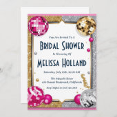 Disco-Brautdusche Einladung (Vorne/Hinten)