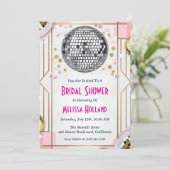 Disco-Brautdusche Einladung (Stehend Vorderseite)