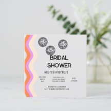 Disco Bridal Dusche Einladung