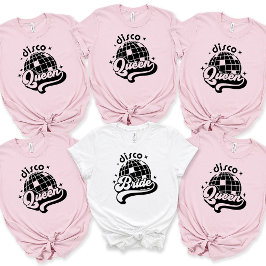 Disco Bride Babe Individuelle Name Bachelorette T-Shirt