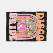 Disco Bride Bridesmaid Retro Rainbow Bachelorette Fleecedecke (Vorderseite (Horizontal))