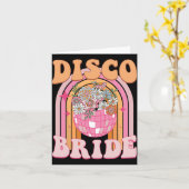 Disco Bride Bridesmaid Retro Rainbow Bachelorette Karte (Gelbe Blume)