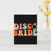 Disco Bride Future Frau Groovy Retro Bachelorette Karte (Gelbe Blume)
