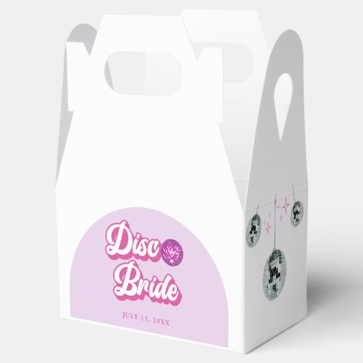 Disco Bride Retro Pastel Groove Bachelorette Geschenkschachtel (Geöffnet)
