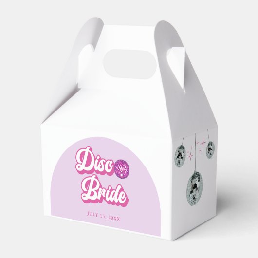 Disco Bride Retro Pastel Groove Bachelorette Geschenkschachtel (Vorderseite)