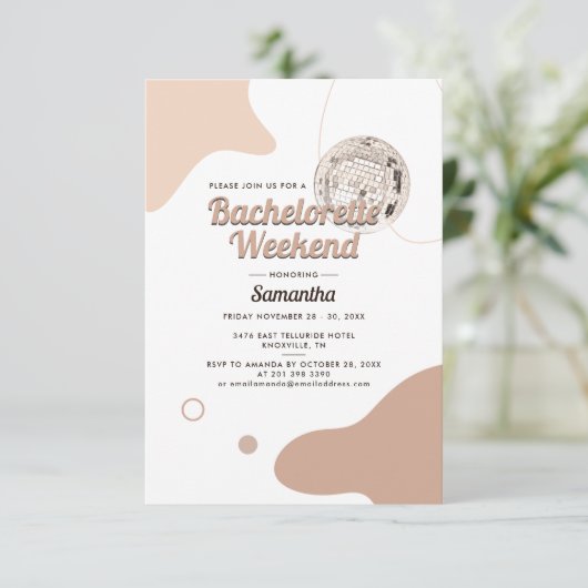 Disco Bridge Party Einladung (Stehend Vorderseite)