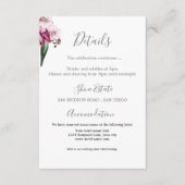 Disco Burgundy florale Details - Umschließungskart Begleitkarte (Vorderseite)