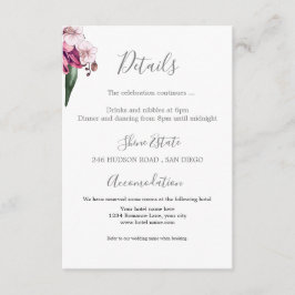 Disco Burgundy florale Details - Umschließungskart Begleitkarte