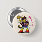 Disco Cat der 1970er Jahre, Discotech im Stil der  Button (Vorne & Hinten)