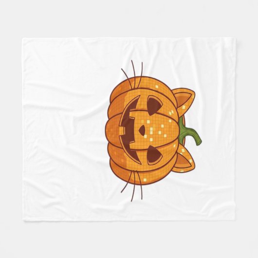 Disco Cat Jack o'Lantern Classic T - Shirt Fleecedecke (Vorderseite (Horizontal))