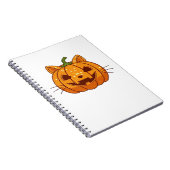 Disco Cat Jack o'Lantern Classic T - Shirt Notizblock (Rechte Seite)
