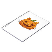 Disco Cat Jack o'Lantern Classic T - Shirt Notizblock (Linke Seite)