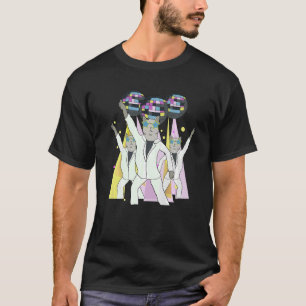 Disco Cat Kitten Party EDM Music Rave Techno T-Shirt