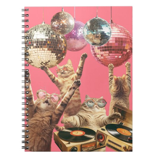 Disco Cat Notizblock (Vorderseite)