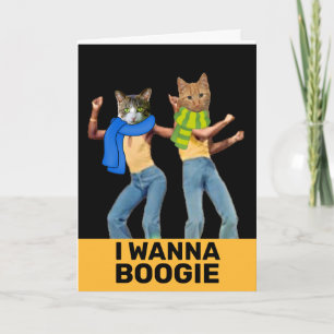 DISCO CAT ROMANCE LIEBE CARD DER 70er Jahre Karte