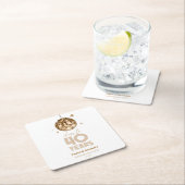 Disco-Cheers 40 Jahre Hochzeitsjubiläum Party Rechteckiger Pappuntersetzer (Vor Ort)