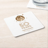 Disco-Cheers 50-jähriges Party zum Hochzeitstag Rechteckiger Pappuntersetzer (angewinkelt)