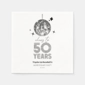 Disco-Cheers 50-jähriges Party zum Hochzeitstag Serviette (Vorderseite)