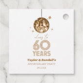 Disco Cheers 60 Years Wedding Anniversary Party Geschenkanhänger (Rückseite)